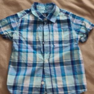 Blue button-down shirt